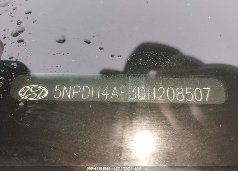 2013 HYUNDAI ELANTRA VIN: 5NPDH4AE3DH208507