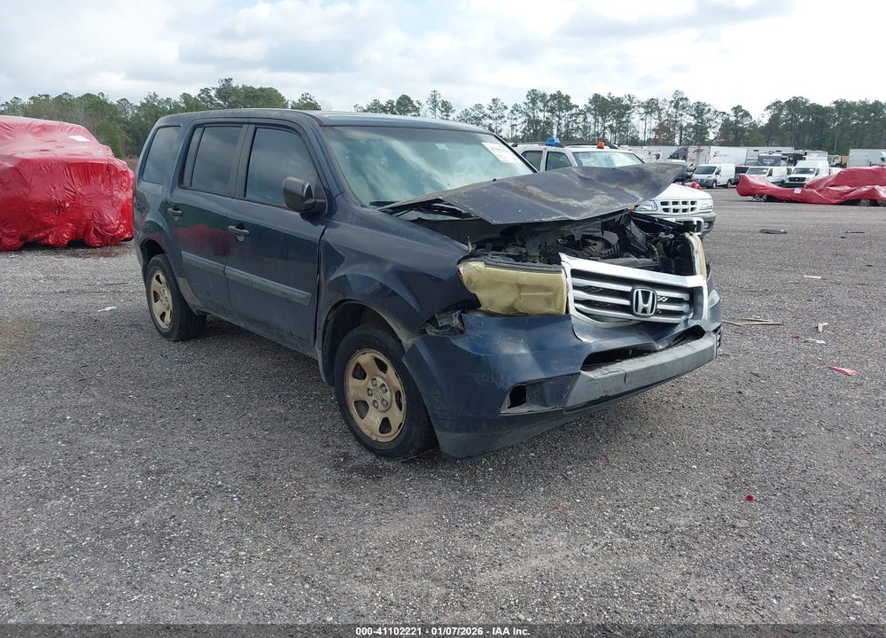 2012 HONDA PILOT LX VIN: 5FNYF3H22CB029269