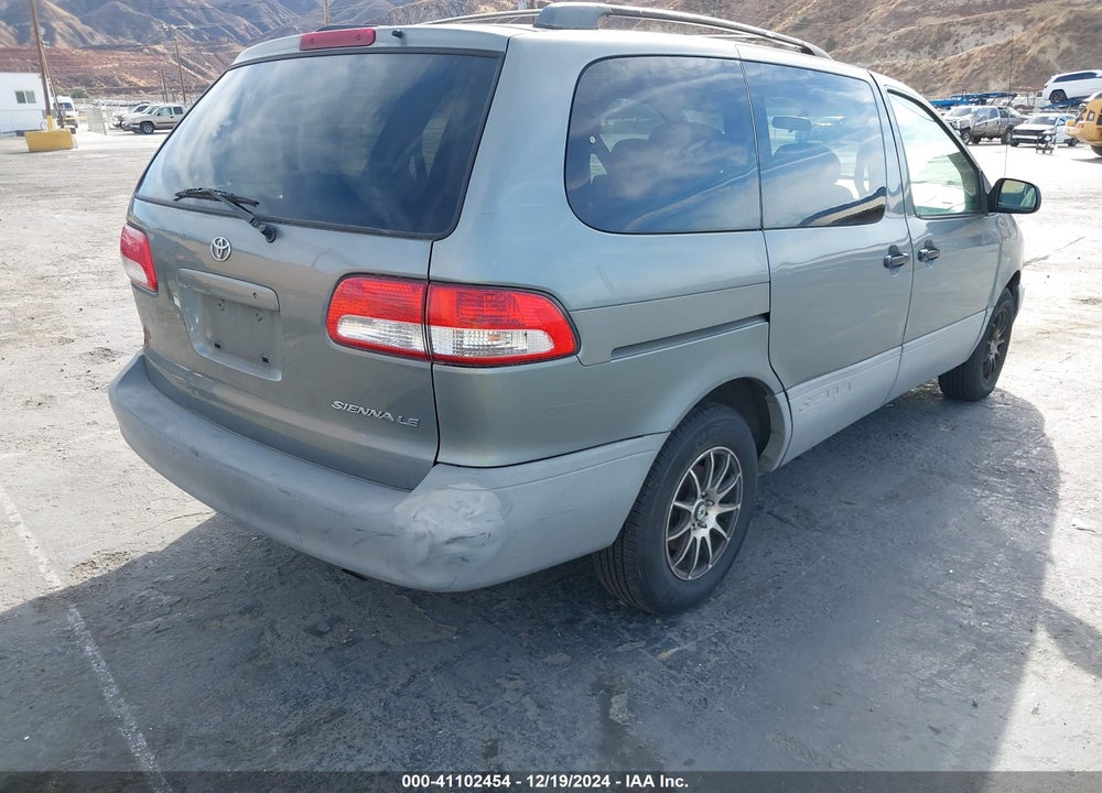 2000 TOYOTA SIENNA LE VIN: 4T3ZF13C2YU243883