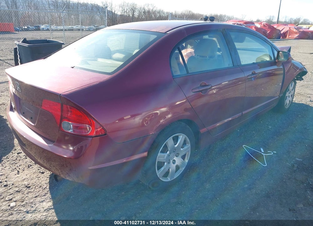 2008 HONDA CIVIC LX VIN: 1HGFA165X8L053798