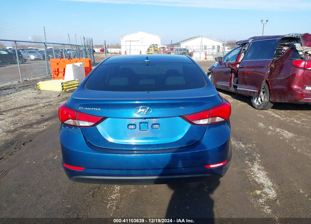 2016 HYUNDAI ELANTRA VIN: KMHDH4AE4GU603253