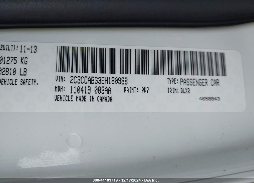 2014 CHRYSLER 300 300S VIN: 2C3CCABG3EH180988