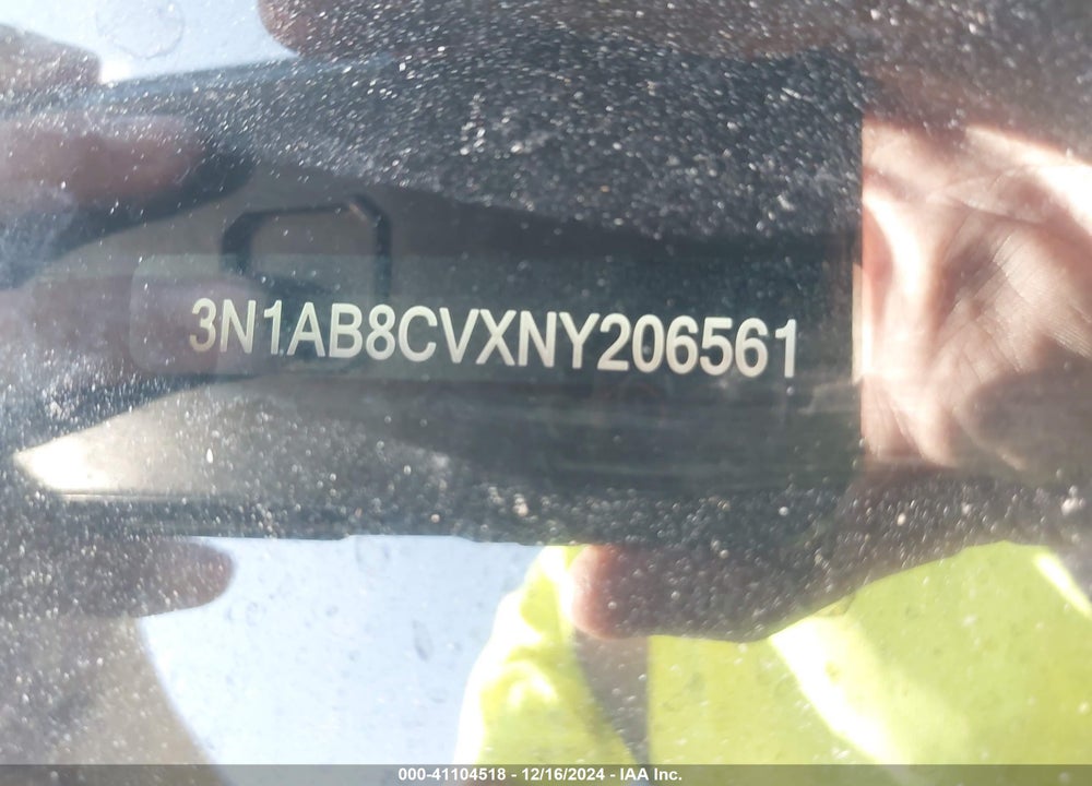 2022 NISSAN SENTRA VIN: 3N1AB8CVXNY206561