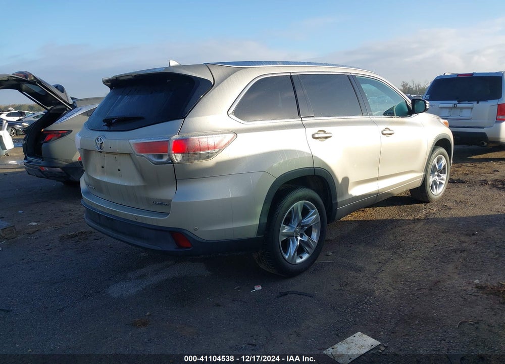 2014 TOYOTA HIGHLANDER LIMITED V6 VIN: 5TDYKRFHXES017777