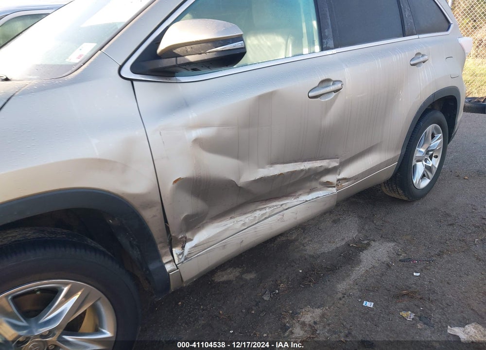 2014 TOYOTA HIGHLANDER LIMITED V6 VIN: 5TDYKRFHXES017777