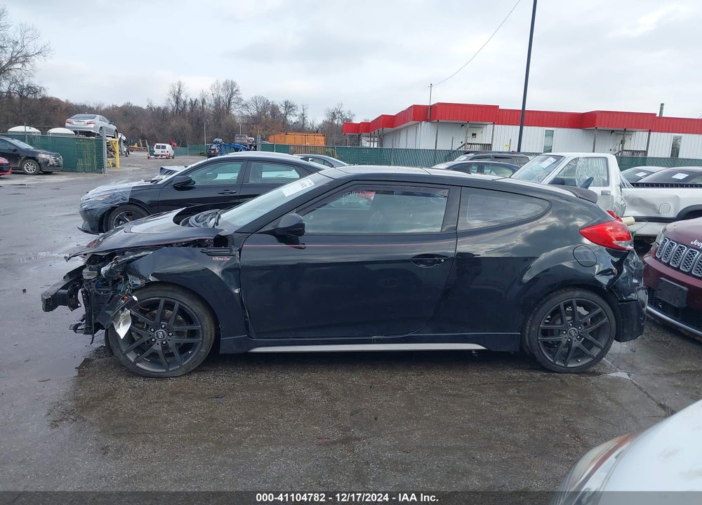 2014 HYUNDAI VELOSTER TURBO W/BLUE VIN: KMHTC6AE6EU203424