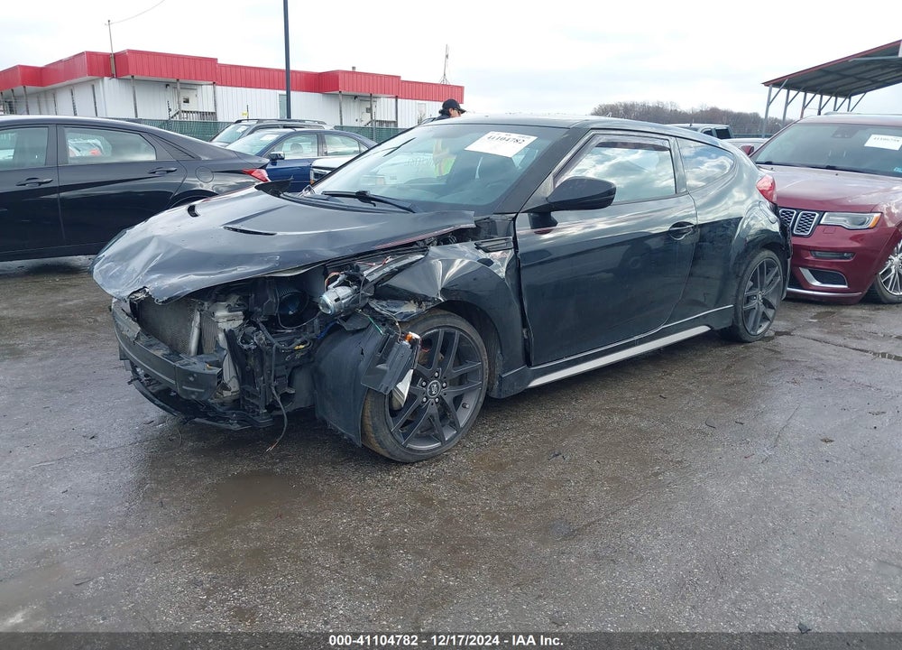 2014 HYUNDAI VELOSTER TURBO W/BLUE VIN: KMHTC6AE6EU203424