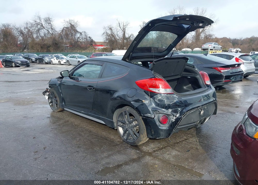 2014 HYUNDAI VELOSTER TURBO W/BLUE VIN: KMHTC6AE6EU203424