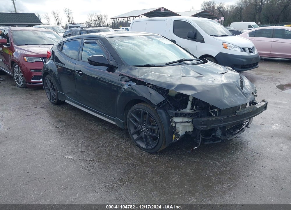 2014 HYUNDAI VELOSTER TURBO W/BLUE VIN: KMHTC6AE6EU203424