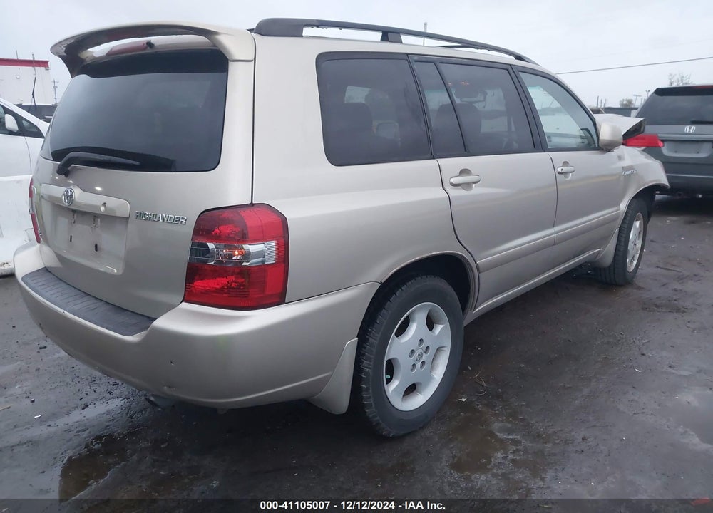 2006 TOYOTA HIGHLANDER LIMITED V6 VIN: JTEDP21A060091615