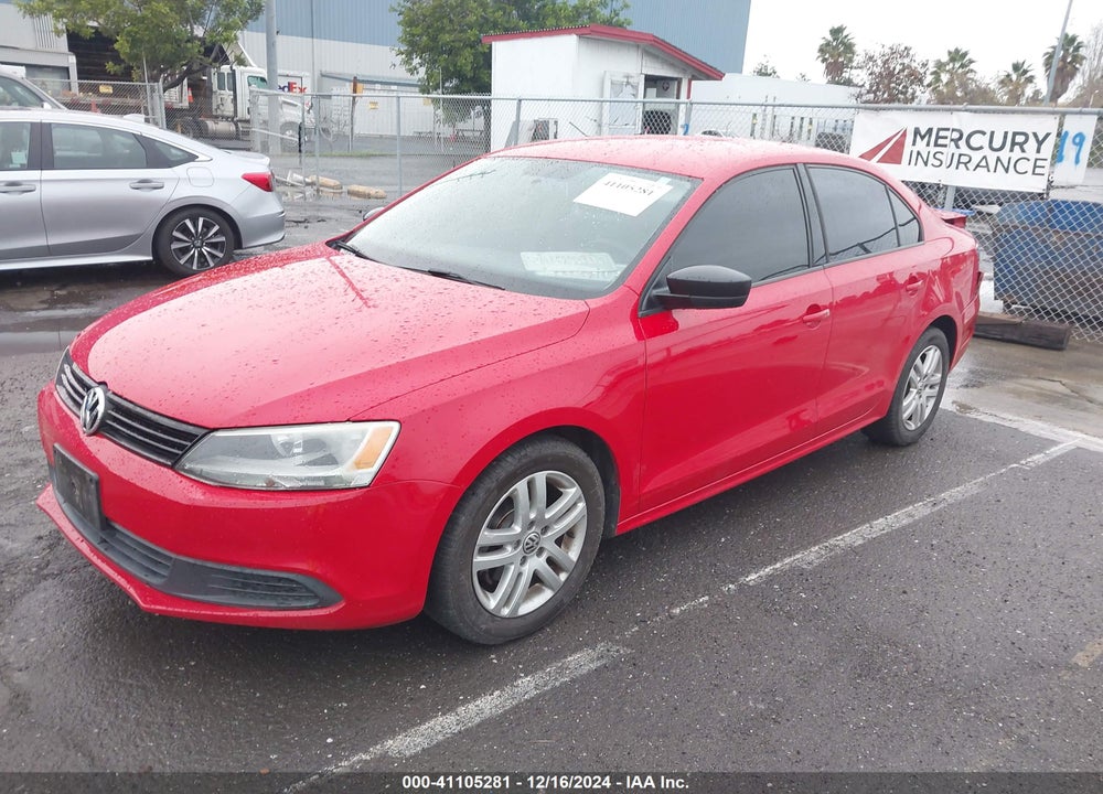 2012 VOLKSWAGEN JETTA 2.0L S VIN: 3VW2K7AJ6CM375036