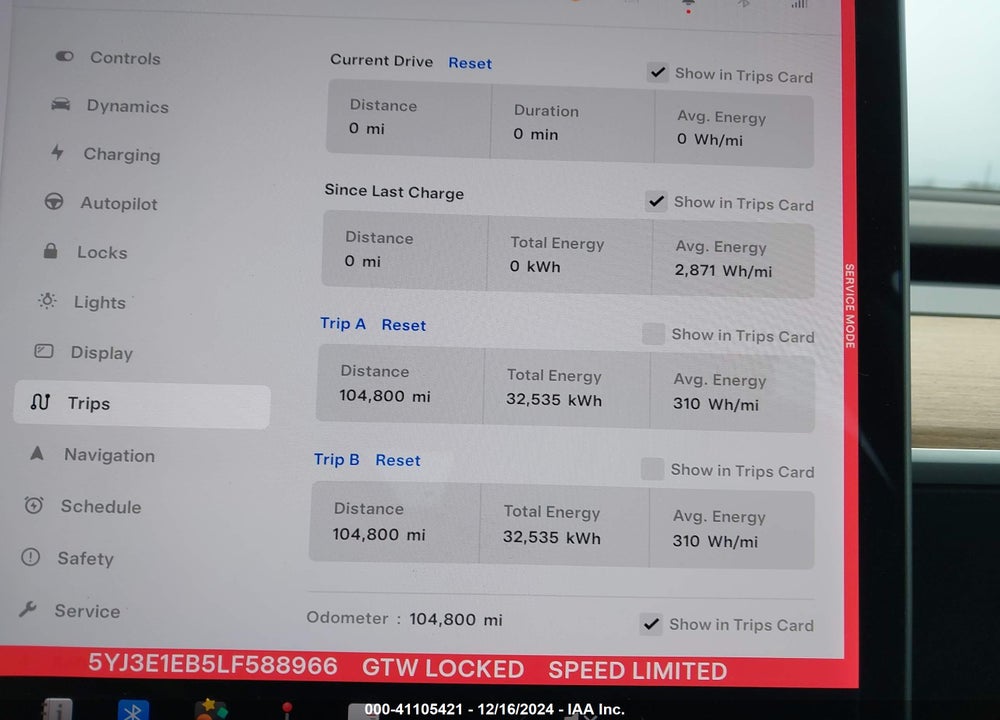 2020 TESLA MODEL 3 LONG RANGE DUAL MOTOR ALL-WHEEL DRIVE VIN: 5YJ3E1EB5LF588966