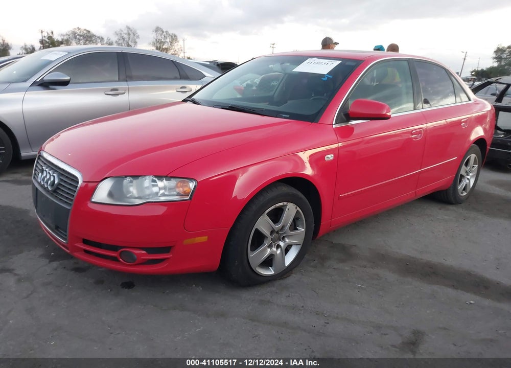 2006 AUDI A4 2.0T VIN: WAUDF78E86A261224