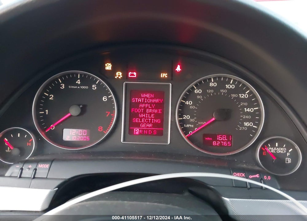 2006 AUDI A4 2.0T VIN: WAUDF78E86A261224