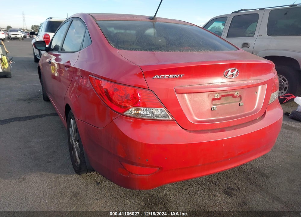 2013 HYUNDAI ACCENT GLS VIN: KMHCU4AE6DU328908