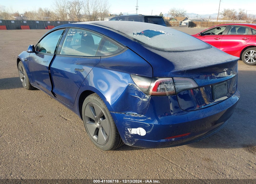 2022 TESLA MODEL 3 VIN: 5YJ3E1EB5NF307901