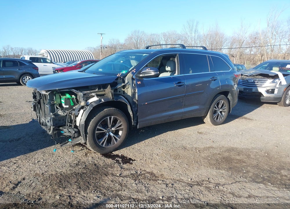 2016 TOYOTA HIGHLANDER XLE V6 VIN: 5TDJKRFH7GS290969