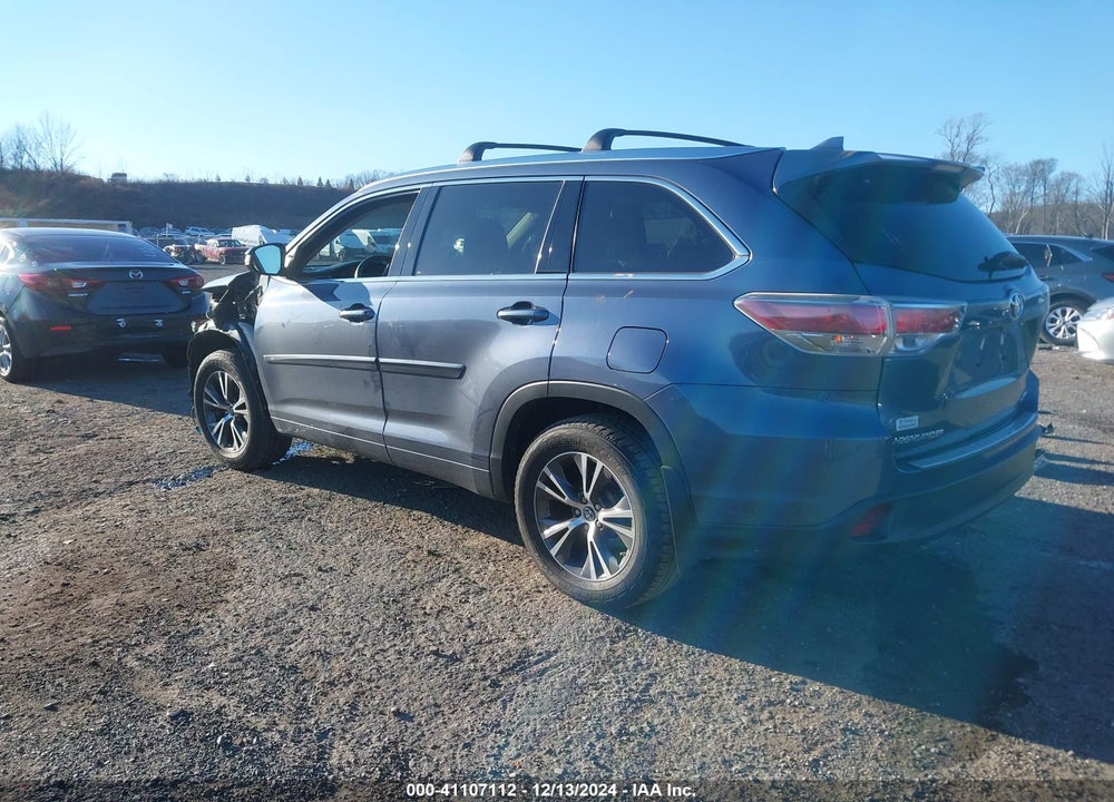 2016 TOYOTA HIGHLANDER XLE V6 VIN: 5TDJKRFH7GS290969