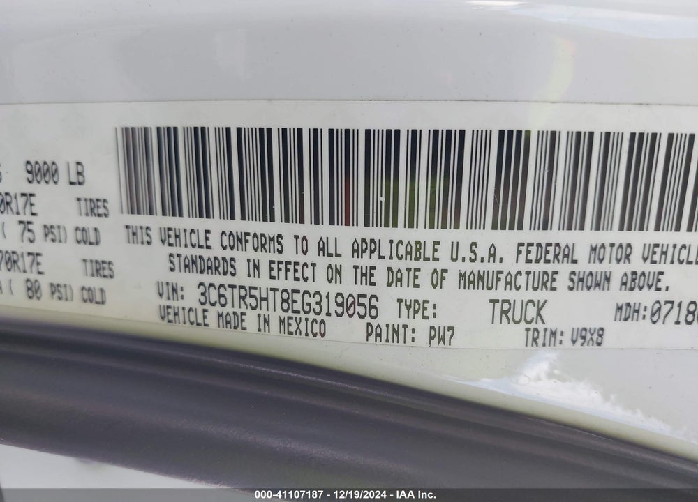 2014 RAM 2500 VIN: 3C6TR5HT8EG319056