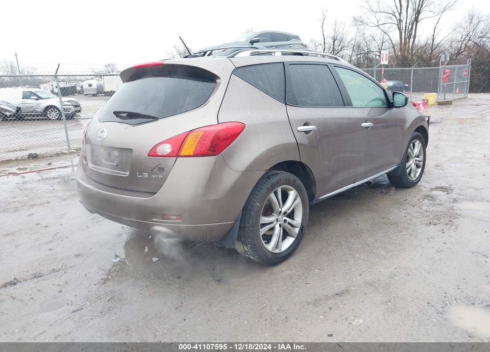 2009 NISSAN MURANO LE VIN: JN8AZ18W89W140742