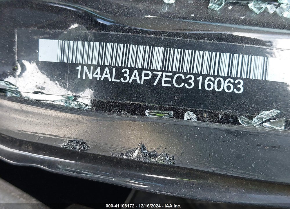 2014 NISSAN ALTIMA 2.5 S VIN: 1N4AL3AP7EC316063