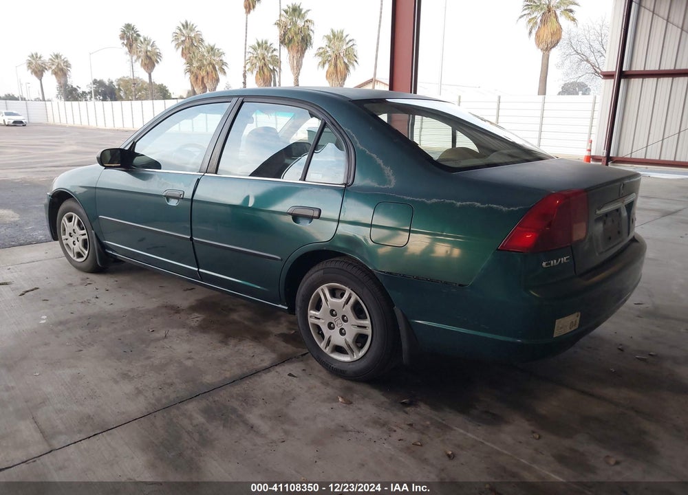 2001 HONDA CIVIC DX VIN: 2HGES16251H610084