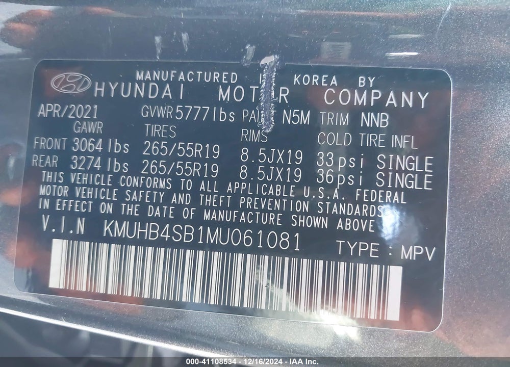 2021 GENESIS GV80 2.5T RWD VIN: KMUHB4SB1MU061081