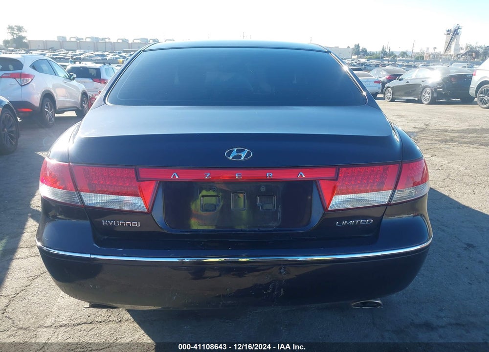 2006 HYUNDAI AZERA VIN: KMHFC46F86A051202