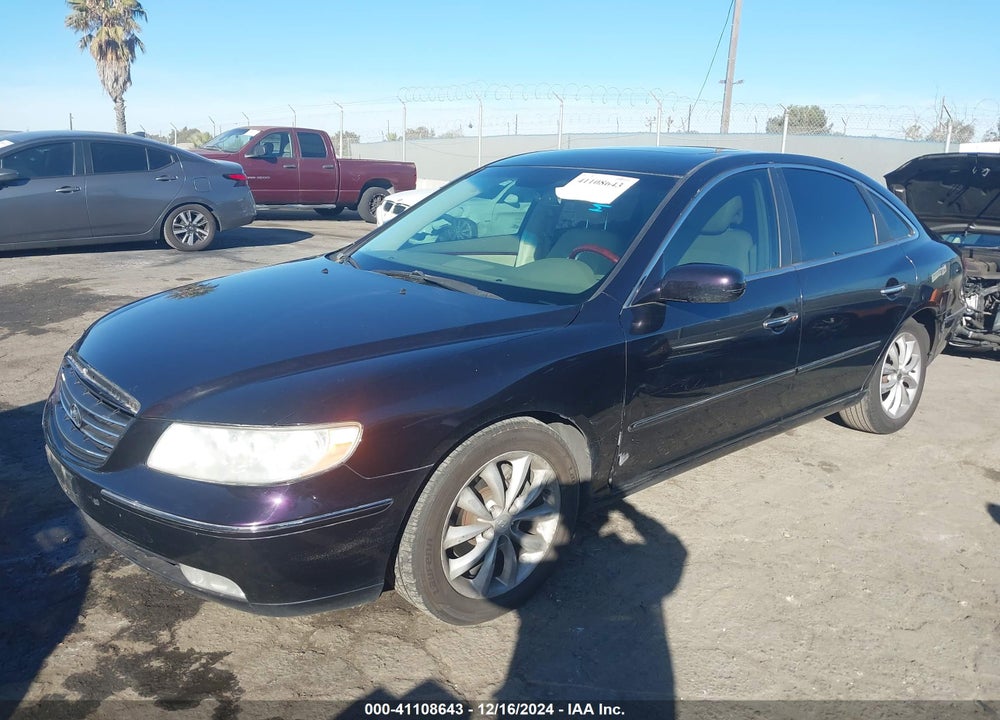 2006 HYUNDAI AZERA VIN: KMHFC46F86A051202