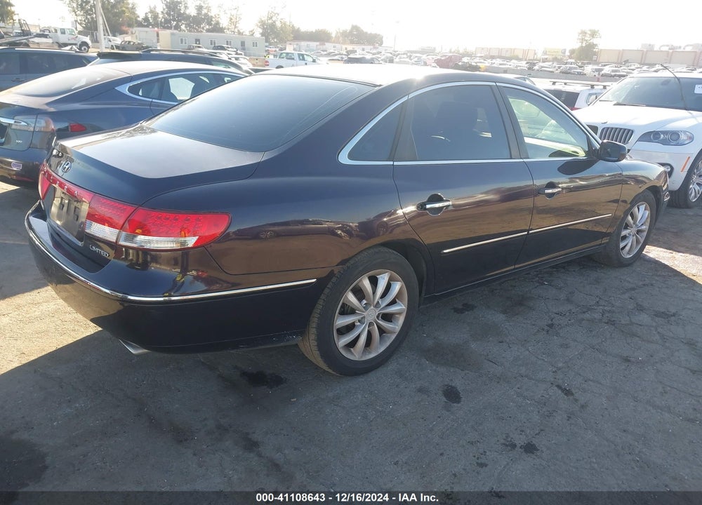 2006 HYUNDAI AZERA VIN: KMHFC46F86A051202
