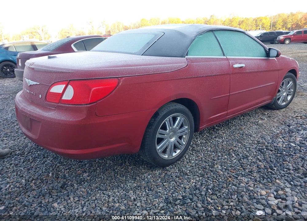 2008 CHRYSLER SEBRING LIMITED VIN: 1C3LC65M78N692876