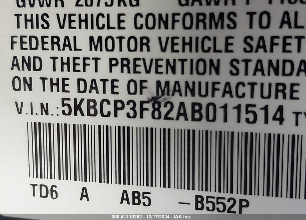 2010 HONDA ACCORD 3.5 EX-L VIN: 5KBCP3F82AB011514