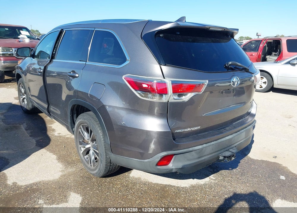 2016 TOYOTA HIGHLANDER XLE V6 VIN: 5TDKKRFH9GS500394