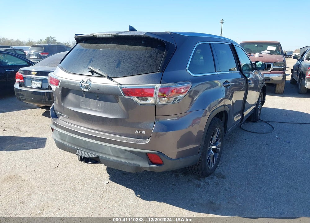 2016 TOYOTA HIGHLANDER XLE V6 VIN: 5TDKKRFH9GS500394