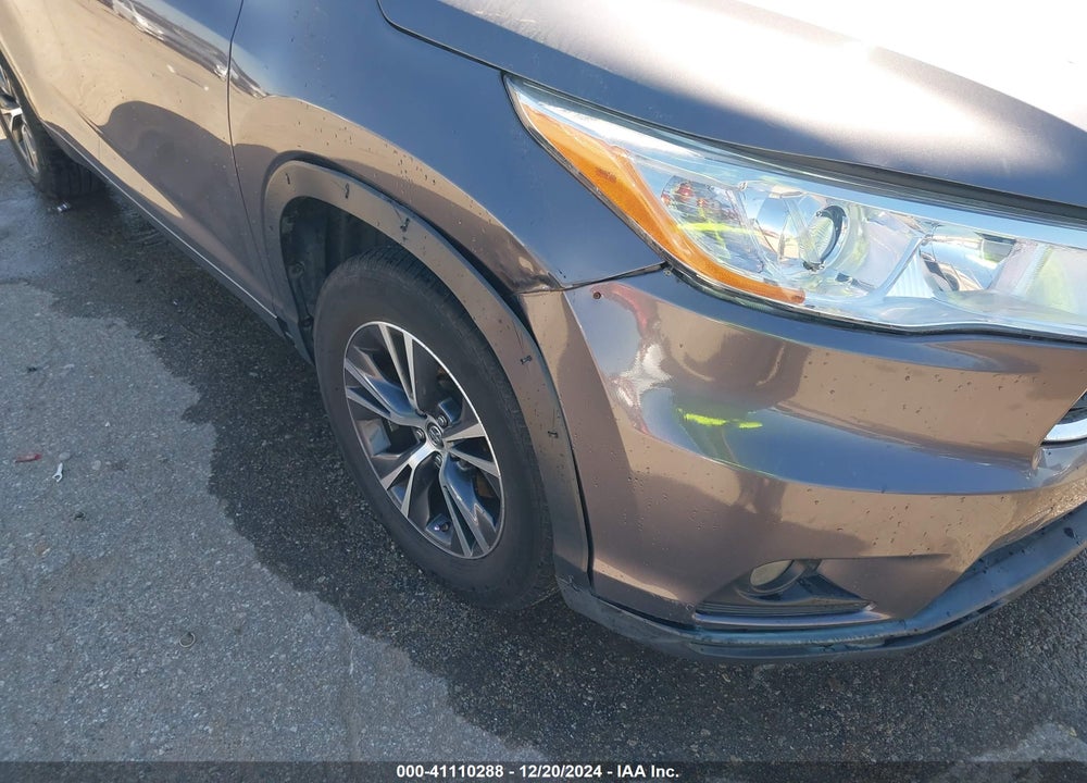 2016 TOYOTA HIGHLANDER XLE V6 VIN: 5TDKKRFH9GS500394