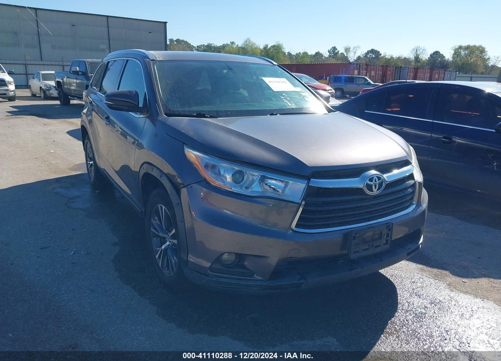 2016 TOYOTA HIGHLANDER XLE V6 VIN: 5TDKKRFH9GS500394