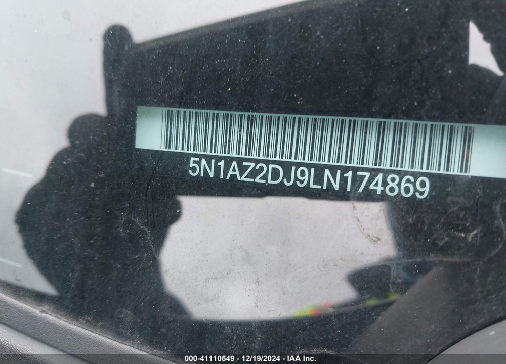 2020 NISSAN MURANO PLATINUM FWD VIN: 5N1AZ2DJ9LN174869