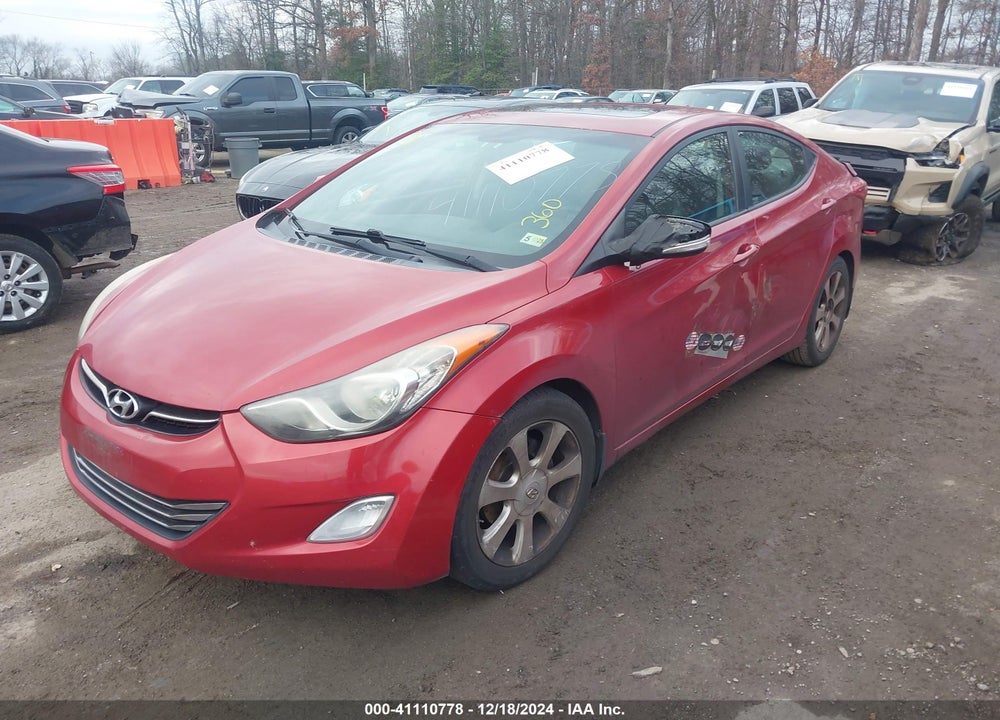 2012 HYUNDAI ELANTRA LIMITED PZEV VIN: KMHDH4AE2CU443853