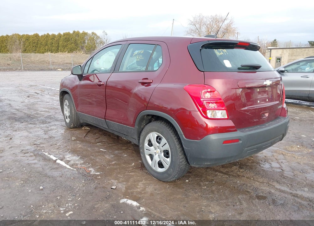2016 CHEVROLET TRAX 1LS VIN: 3GNCJKSB3GL277282