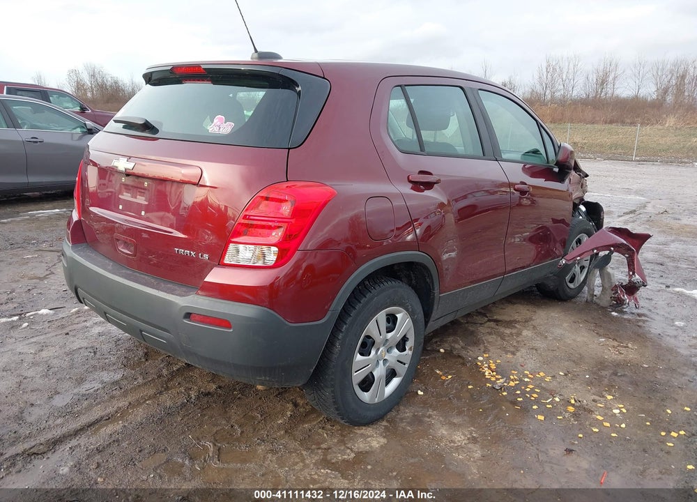 2016 CHEVROLET TRAX 1LS VIN: 3GNCJKSB3GL277282