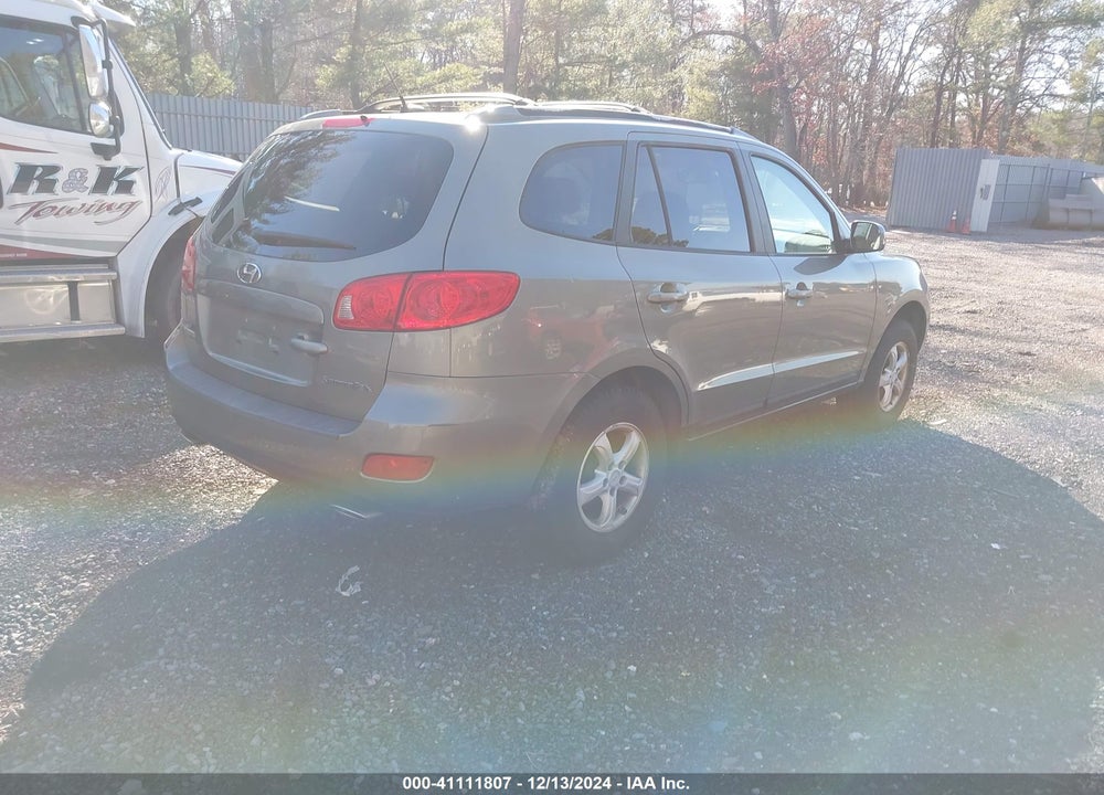 2007 HYUNDAI SANTA FE GLS VIN: 5NMSG13D37H089808
