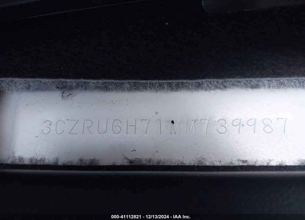 2021 HONDA HR-V AWD EX-L VIN: 3CZRU6H71MM739987