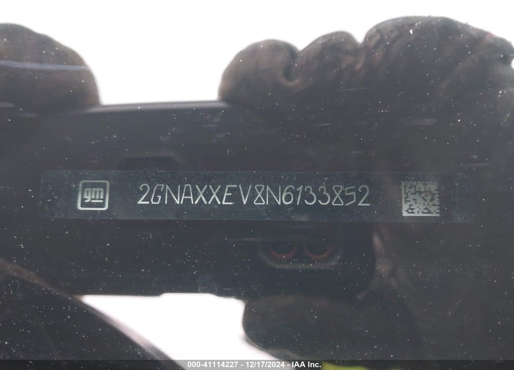 2022 CHEVROLET EQUINOX AWD PREMIER VIN: 2GNAXXEV8N6133852