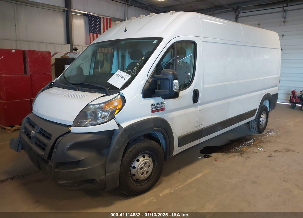 2018 RAM PROMASTER 2500 HIGH ROOF 159 WB VIN: 3C6TRVDG0JE110201