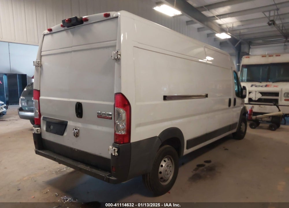 2018 RAM PROMASTER 2500 HIGH ROOF 159 WB VIN: 3C6TRVDG0JE110201