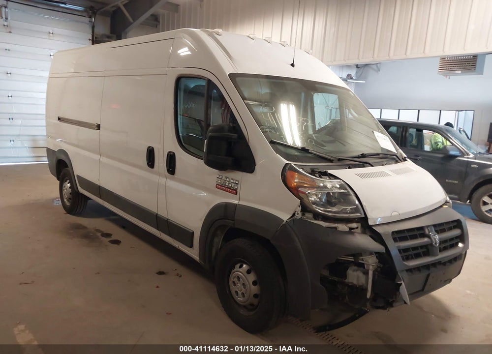 2018 RAM PROMASTER 2500 HIGH ROOF 159 WB VIN: 3C6TRVDG0JE110201