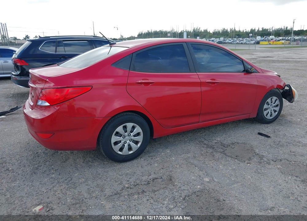 2016 HYUNDAI ACCENT SE VIN: KMHCT4AEXGU043622