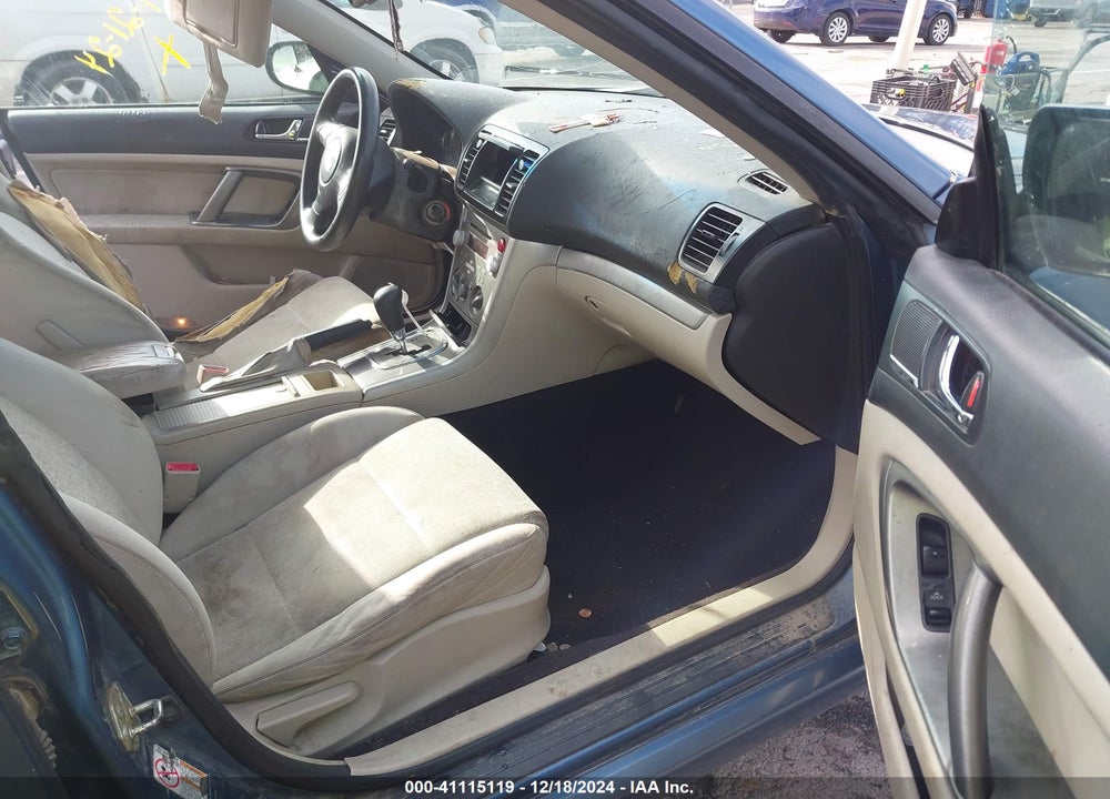 2009 SUBARU LEGACY VIN: 4S3BL616697222262