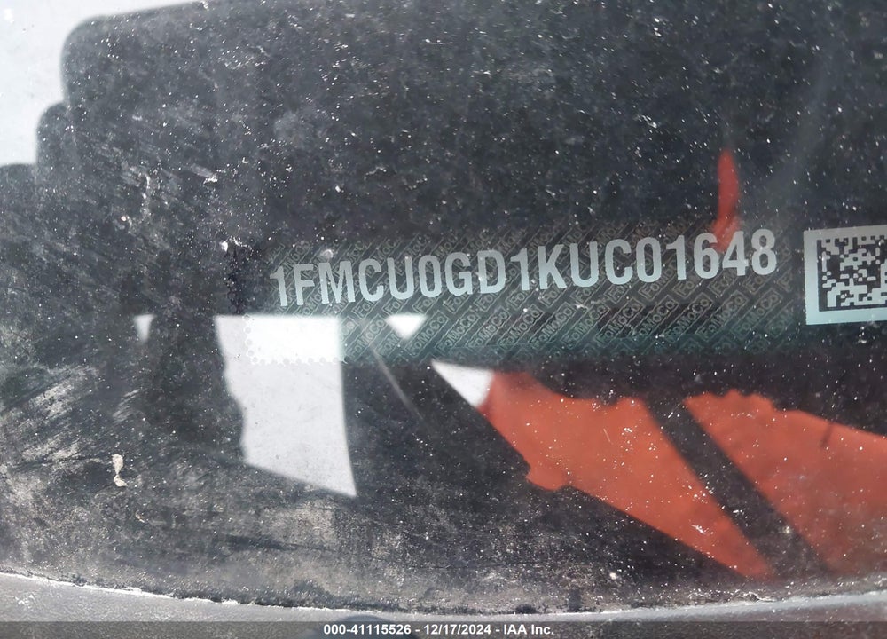 2019 FORD ESCAPE SE VIN: 1FMCU0GD1KUC01648