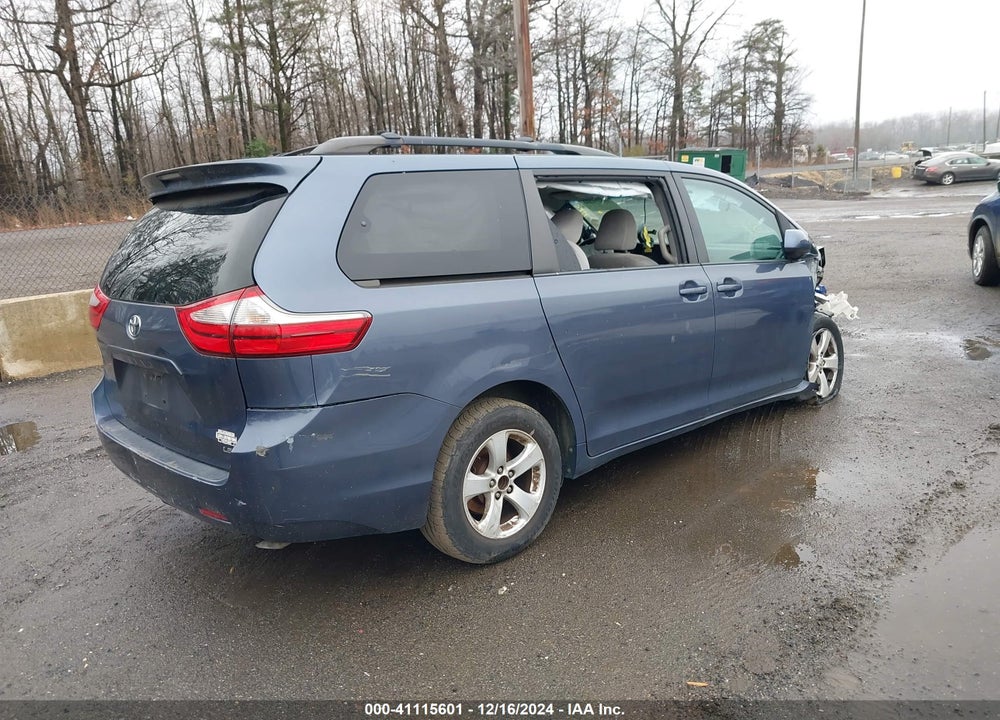 2015 TOYOTA SIENNA LE 8 PASSENGER VIN: 5TDKK3DC4FS645829